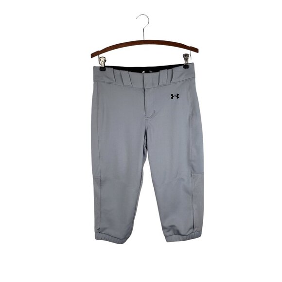 NWT Under Armour Vanish Softball Pants Cropped Gray Style 1356903 Size Small - Picture 1 of 7